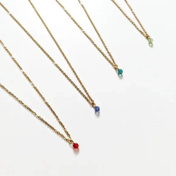 Emerald May Birthstone Gold-plated Choker Necklace - Picture 7 of 8